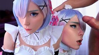 Kawaii Maid Cosplay for the Boss Man’s Big Dick