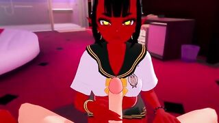 Fucked by a hot succubus in POV style in Halloween