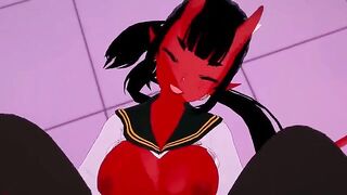 Fucked by a hot succubus in POV style in Halloween