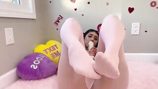 Violet Myers celebrates Valentine's Day with sensual solo love