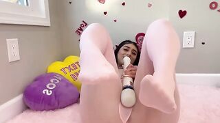 Violet Myers celebrates Valentine's Day with sensual solo love