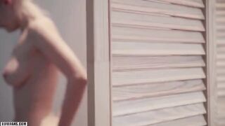 Schoolgirl with a cute face gets her pussy filled with cum and facial