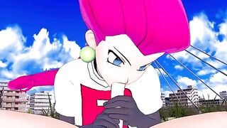 Jessie from Team Rocket fucks you in this hot anime scene