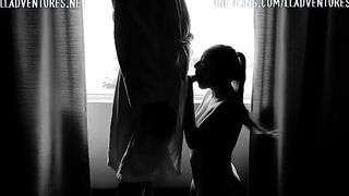 Quarantine sex with an amateur couple getting fucked outdoors hard