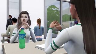 The student seduces her professor using her body to get a high grade