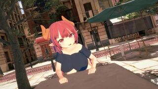 Hentai with a girl who has sex with an invisible guy