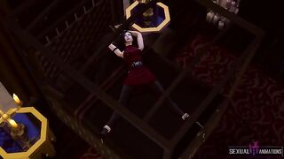 Ada Wong from Resident Evil gets fucked by a police zombie girl