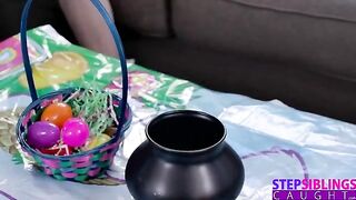 Step-sis hid the egg and promised to tell the magic trick