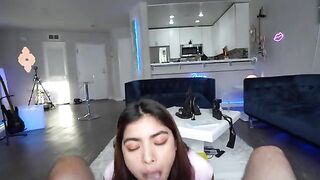 A slutty girl Hazel Heart wants to taste a guy's long cock
