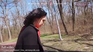 Public sex with a beautiful Russian girl in nature