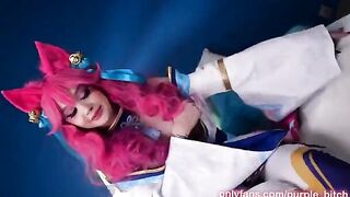 Spirit Blossom Ahri gets her juicy pussy railed