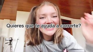 Hot blonde gets fucked by a huge cock in Spanish
