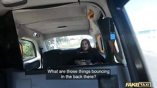 Sabien Demonia’s big natural tits and fishnets get her fucked hard in the Fake Taxi