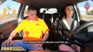 Fake Driving School Instructor Cheats with Hot Student Lady Gang