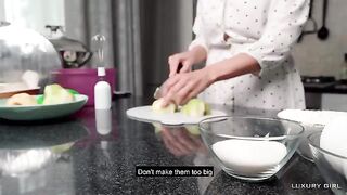 Luxury Girl shares steamy American pie baking with a hot twist