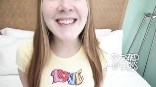 Redhead girl with freckles and red pubic hair gets fucked