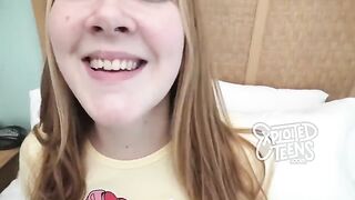 Redhead girl with freckles and red pubic hair gets fucked