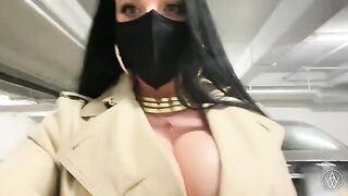 A sexy brunette girl with huge natural boobs enjoys anal sex in POV style