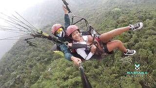 Paragliding with Mariana Martix, the Colombian beauty who squirts
