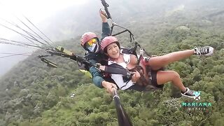 Paragliding with Mariana Martix, the Colombian beauty who squirts