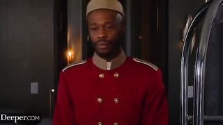 Extra-hot bride-to-be Jazmin gets special treatment at the hotel by a passionate stranger