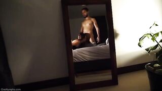 A pretty girl surprises me with a blowjob and cum in her mouth and tits