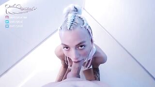 Cute girl Owl Crystal fucked in space suits