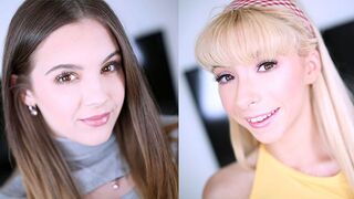 Two cute college students Devon Green and Kenzie Reeves audition with passion