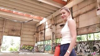 German blonde slut Verena Maxima gets banged in rough public sex