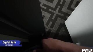 A couple gets caught in the act of pleasuring themselves and get rewarded with a messy finish