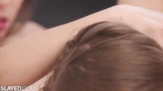 Two roommates, Gianna and Sky Bri, have a steamy girl-on-girl experience