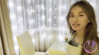 A young housemaid was fucked in the kitchen while the wife was away at work
