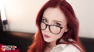 A secretary works hard and lets her boss fuck her hard