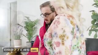The hot MILF Morgan Taylor teaches her neighbor to kiss properly in this steamy scene