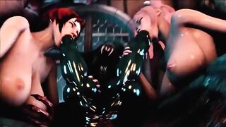 Hentai 3D uncensored Full Moon 2 Gangbang, where celestial themes meet intense action