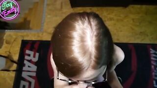 The perverted student got her glasses completely clogged up with sperm