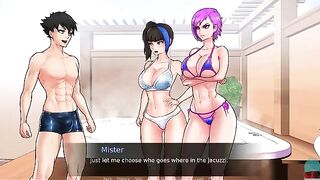 You are trapped with four gorgeous goddesses in a confined space. Poreo