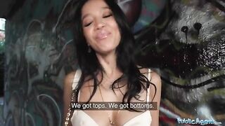 Natural beauty Asia Vargas gets fucked by Public Agent for cash in the street