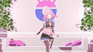 A cute VTuber waifu gets her pussy pleasured in a sensual JOI show