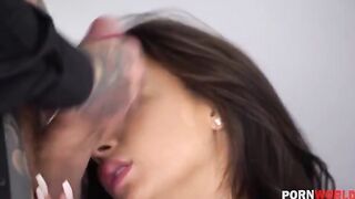 Latina model Susy Gala gets her pink pussy balls deep smashed by photographers during a hot photo session