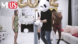 Violet Myers competes in a sexy game show Jerkaoke and gets fucked hard