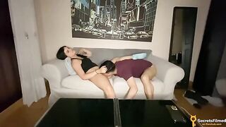 A movie night turned into a passionate evening on the couch