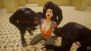 Bearded man went to pick mushrooms and was fucked by a furry monster