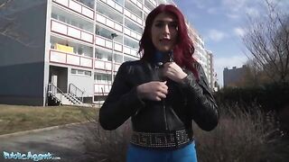 Redhead tourist from UK got lost, found a hotel and got fucked by Public Agent