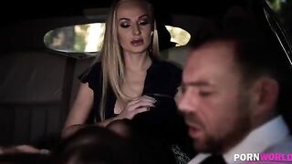Driver got fucked with bombshell Angelina Brill and Kayla Green