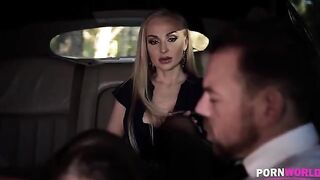 Driver got fucked with bombshell Angelina Brill and Kayla Green