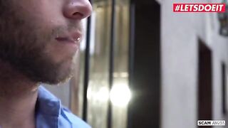 Two hot girls seduced and fucked the jail guardian in a steamy scene