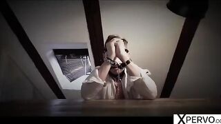 Two insatiable step sisters share their sex slave in a steamy scene
