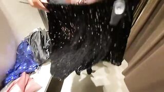 The choice of clothing from New York ends with a large cumshot on tits