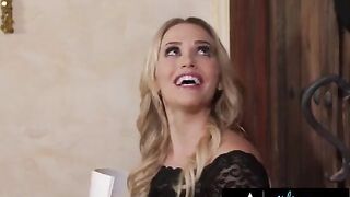 Girl in the interview room does anything to get this job